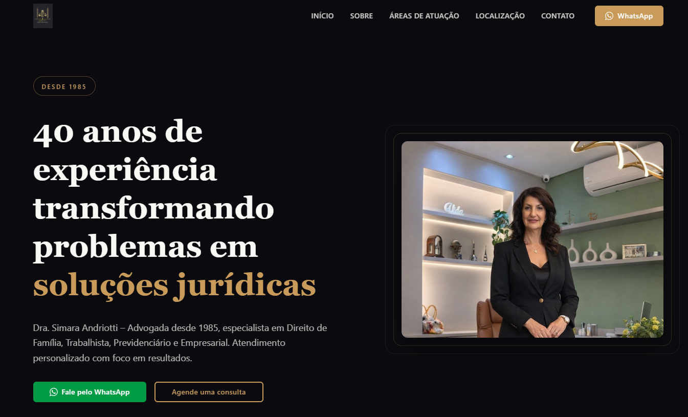 Site Profissional Jurídico